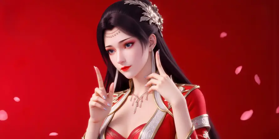 9k云韵壁纸-古风 - 国漫-红唇「哲风壁纸」
