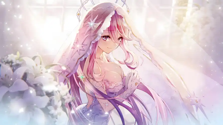 4k光斑壁纸-头纱 - 婚纱-少女「哲风壁纸」