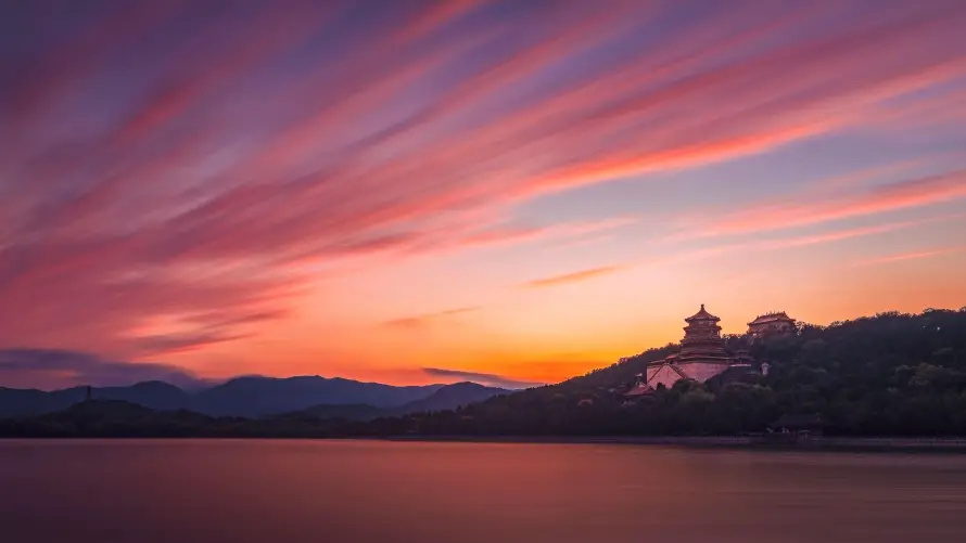 4k壁纸壁纸-天空 - 晚霞-水面「哲风壁纸」
