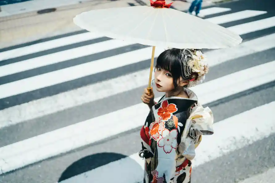6k发饰壁纸-和服 - 和风-少女「哲风壁纸」