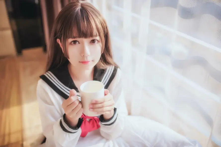6k少女壁纸-jk - 居家-水杯「哲风壁纸」