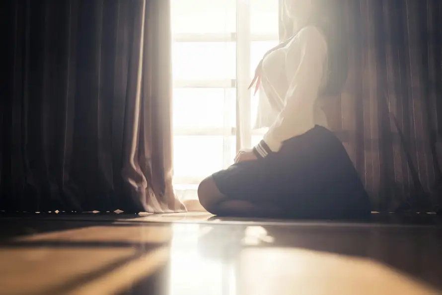 6k女生壁纸-jk - 安静-室内「哲风壁纸」