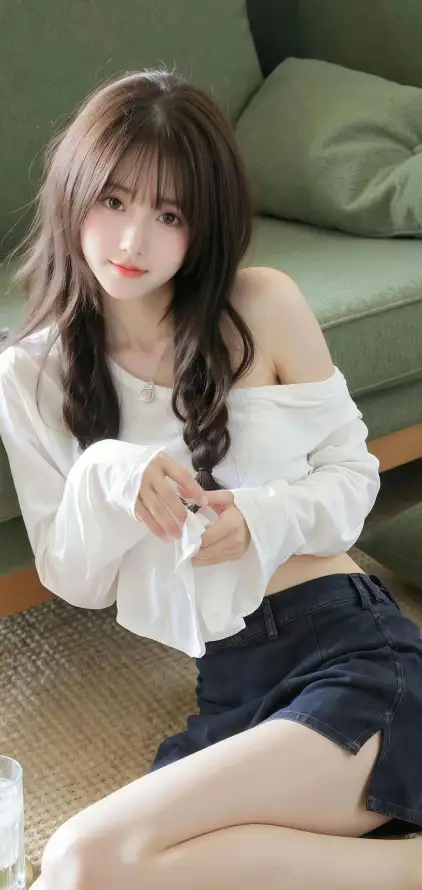 4k休闲壁纸 - 居家 - 沙发 - 美女「哲风壁纸」