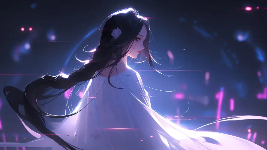 4k仙气壁纸-回眸 - 夜景-梦幻「哲风壁纸」