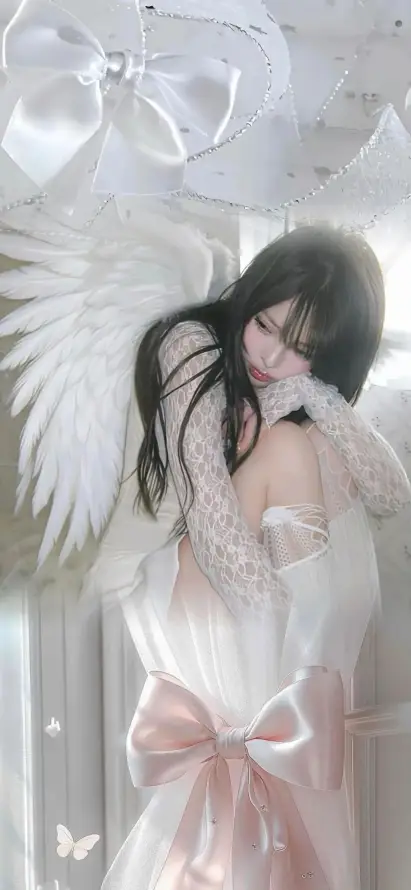 4k天使壁纸 - 室内 - 纯欲 - 美女「哲风壁纸」