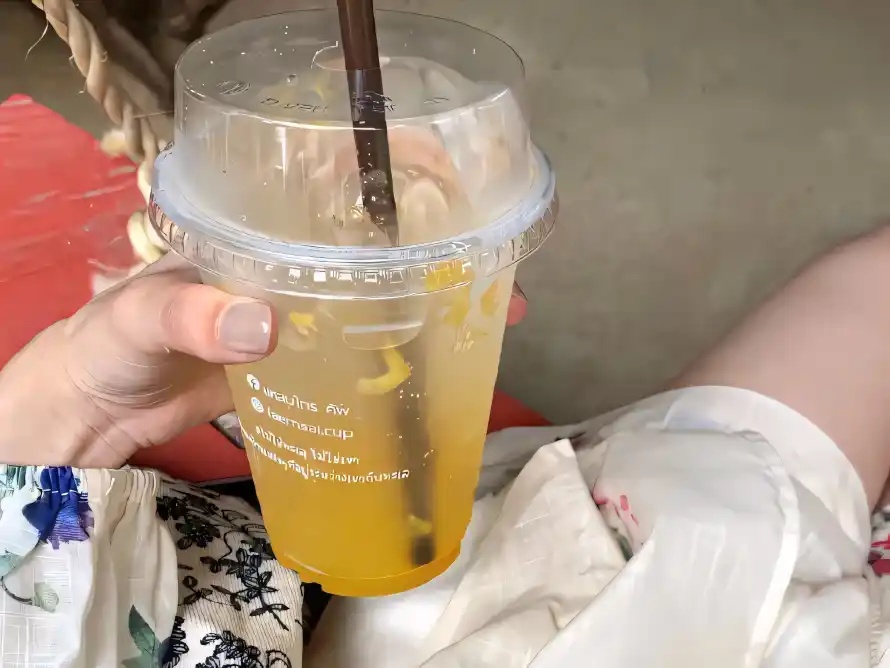 3k休闲壁纸-吸管 - 美甲-柠檬茶「哲风壁纸」