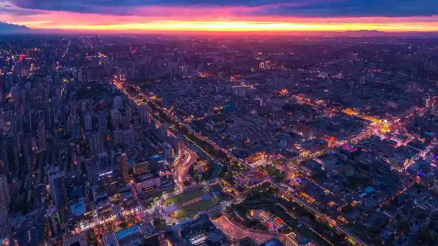 3k俯瞰壁纸-城市 - 壁纸-夜景「哲风壁纸」