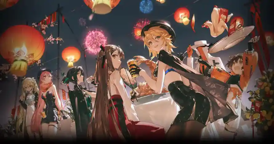 2k夜景壁纸-少女 - 游戏-烟花「哲风壁纸」