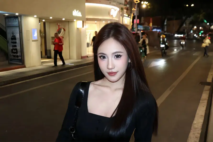 3k夜晚壁纸-穿搭 - 美女-行人「哲风壁纸」