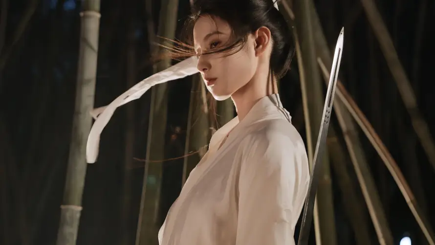 4k佩剑壁纸-侧脸 - 发带-古风「哲风壁纸」