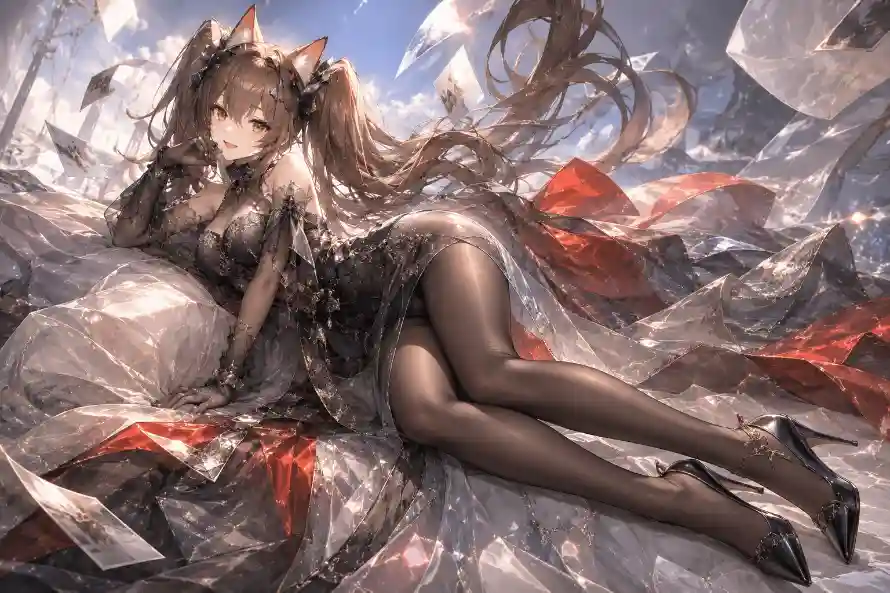 2k天空壁纸-少女 - 废墟-插画「哲风壁纸」