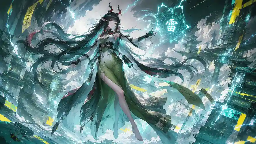 2k云雾壁纸-仙侠 - 古风-少女「哲风壁纸」