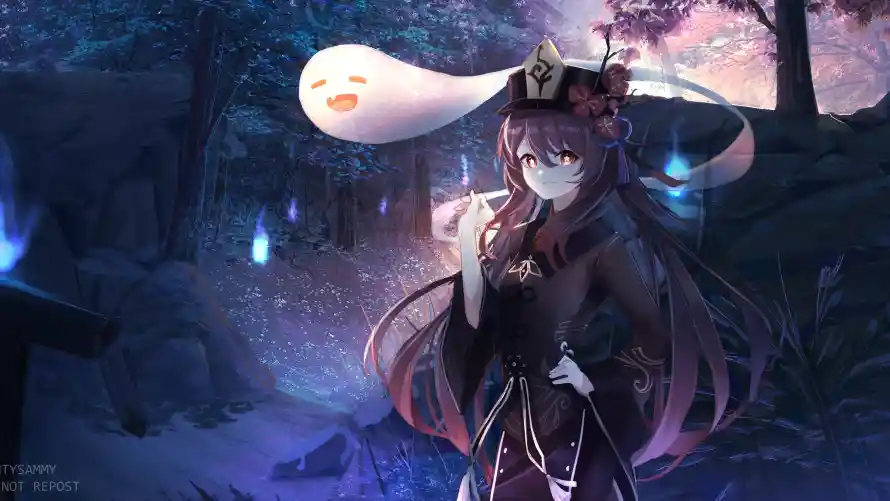 4k原神壁纸-夜晚 - 帽子-幽幽「哲风壁纸」
