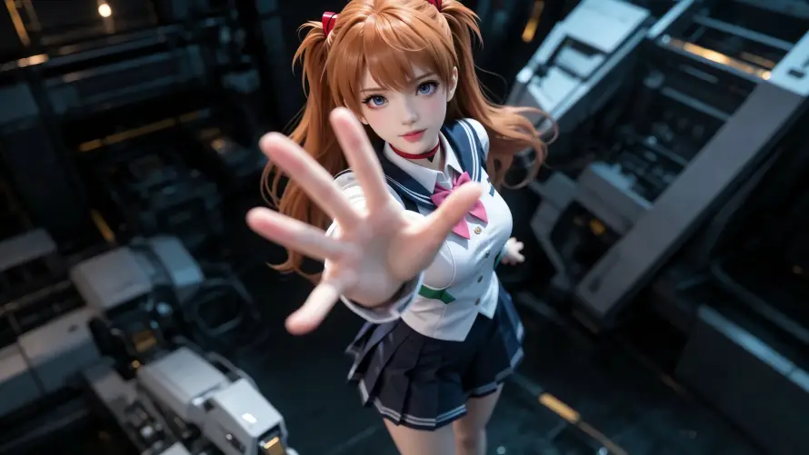 4k3D壁纸-伸手 - 壁纸-少女「哲风壁纸」