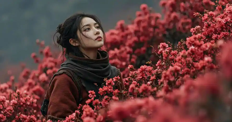 3k仰视壁纸-古风 - 围巾-壁纸「哲风壁纸」