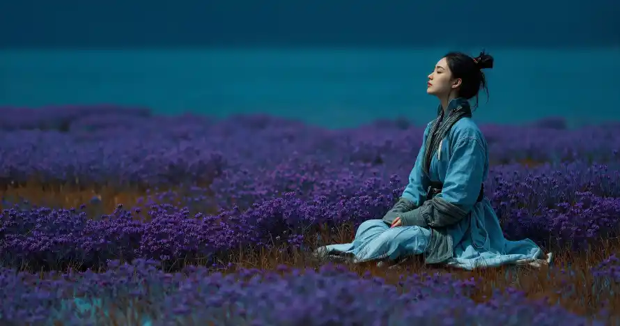 3k古装壁纸-坐姿 - 壁纸-抬头「哲风壁纸」