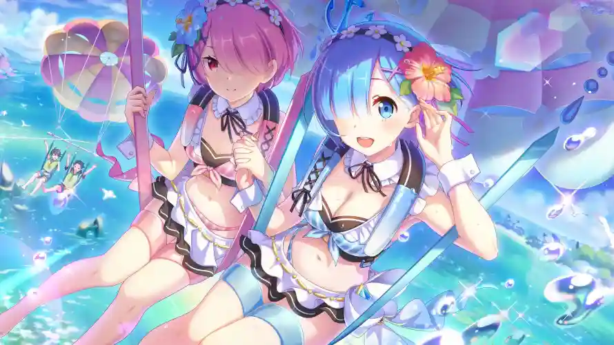 4k夏日壁纸-少女 - 拉姆-泳装「哲风壁纸」