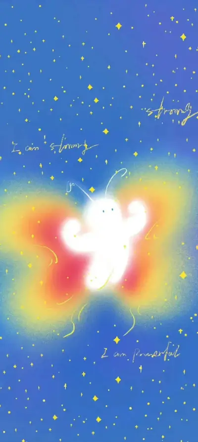 4k发光壁纸 - 手绘 - 插画 - 星星「哲风壁纸」