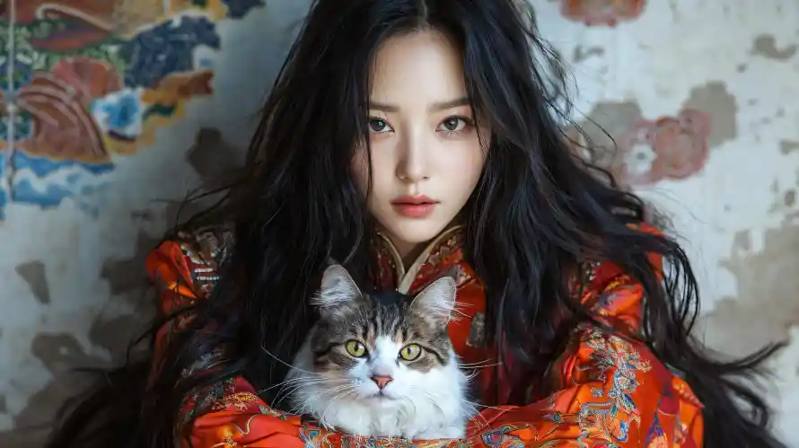 2k壁纸壁纸-猫咪 - 电脑-美女「哲风壁纸」