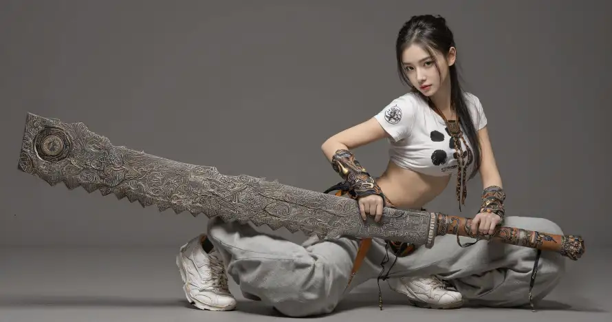 3k冷艳壁纸-壁纸 - 少女-巨剑「哲风壁纸」