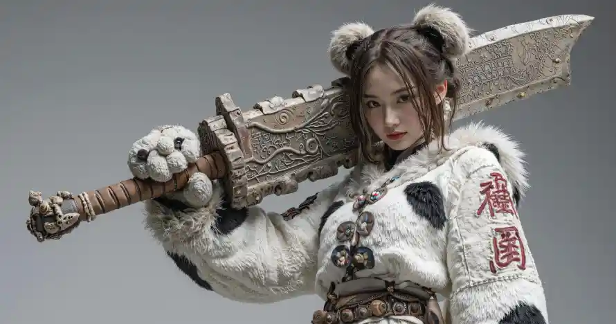 3k国风壁纸-壁纸 - 少女-巨剑「哲风壁纸」 3k国风壁纸-壁纸 - 少女-巨剑「哲风壁纸」