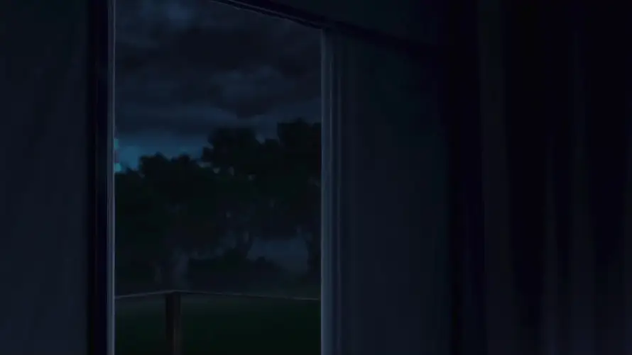 2k夜晚壁纸-夜景 - 树木-窗外「哲风壁纸」