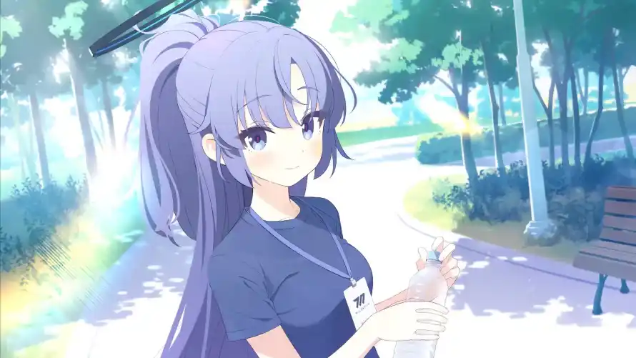 3k公园壁纸-夏日 - 少女-紫发「哲风壁纸」
