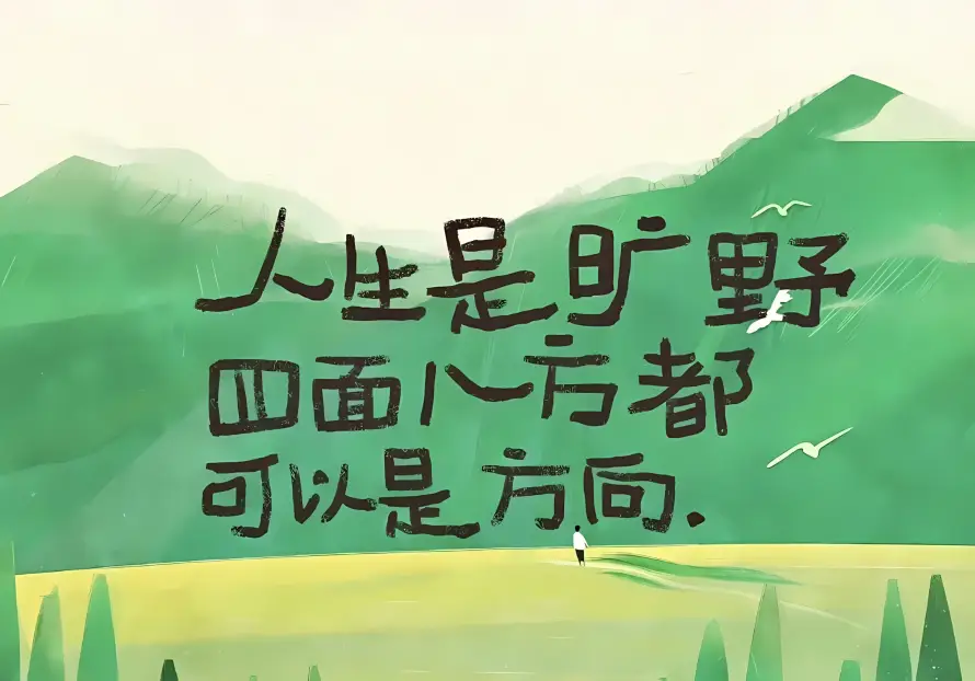 2k励志壁纸-卡通 - 山野-手绘「哲风壁纸」