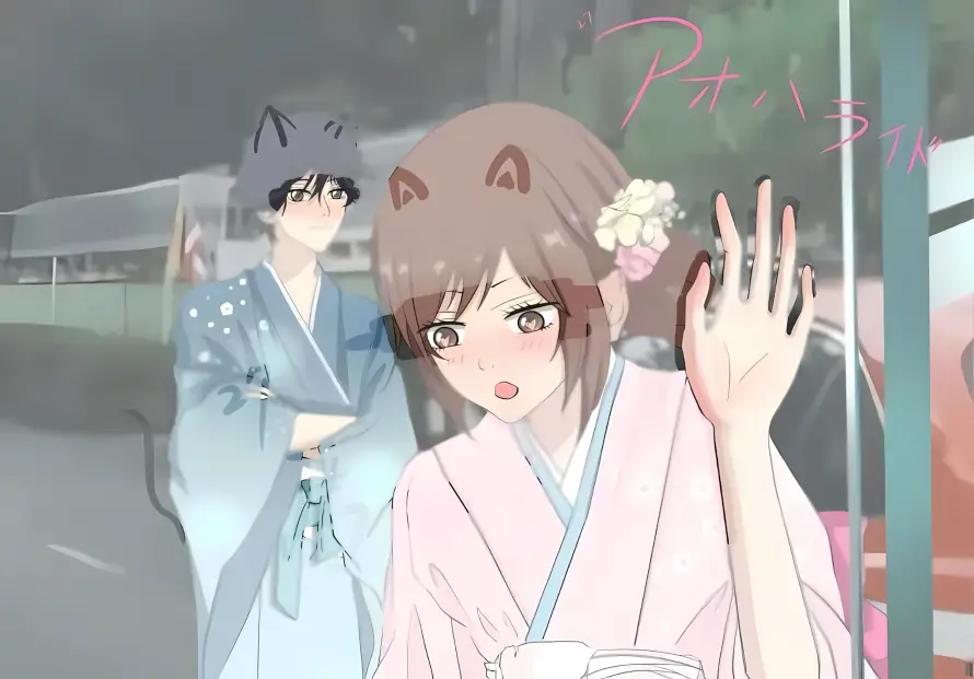 2k和服壁纸-情侣 - 日系-猫耳「哲风壁纸」
