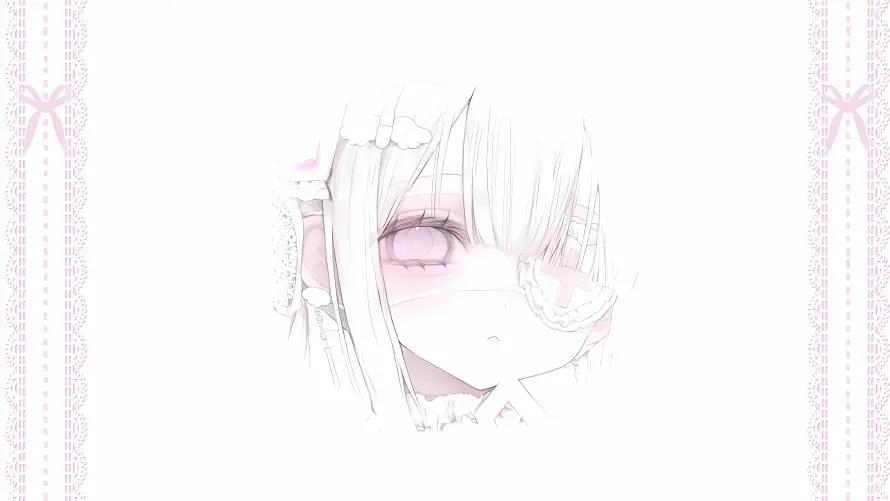 4k可爱壁纸-插画 - 甜美-眼罩「哲风壁纸」