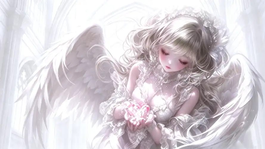 3k光影壁纸-卷发 - 天使-少女「哲风壁纸」
