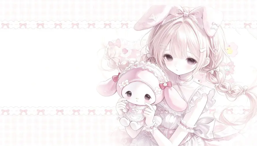2k兔耳壁纸-萌 - 可爱-少女「哲风壁纸」