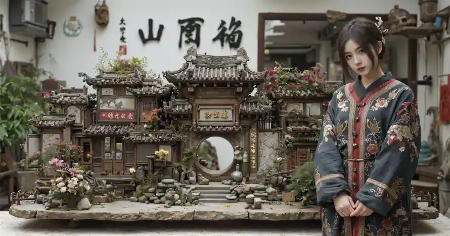 3k刺绣壁纸-古宅 - 壁纸-复古「哲风壁纸」