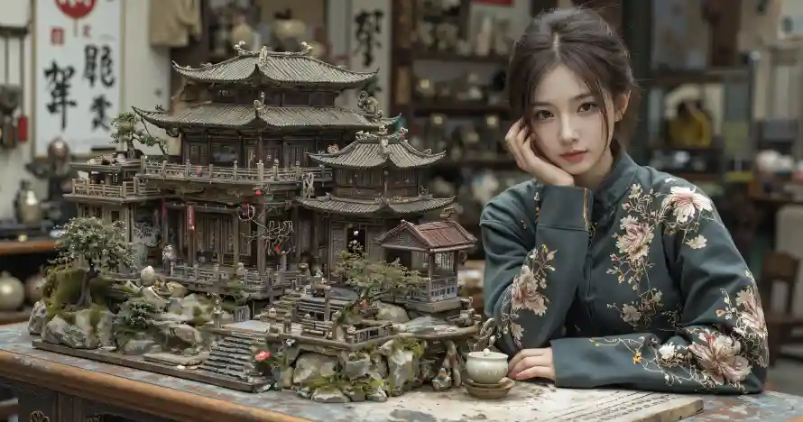 3k国风壁纸-壁纸 - 托腮-摆件「哲风壁纸」