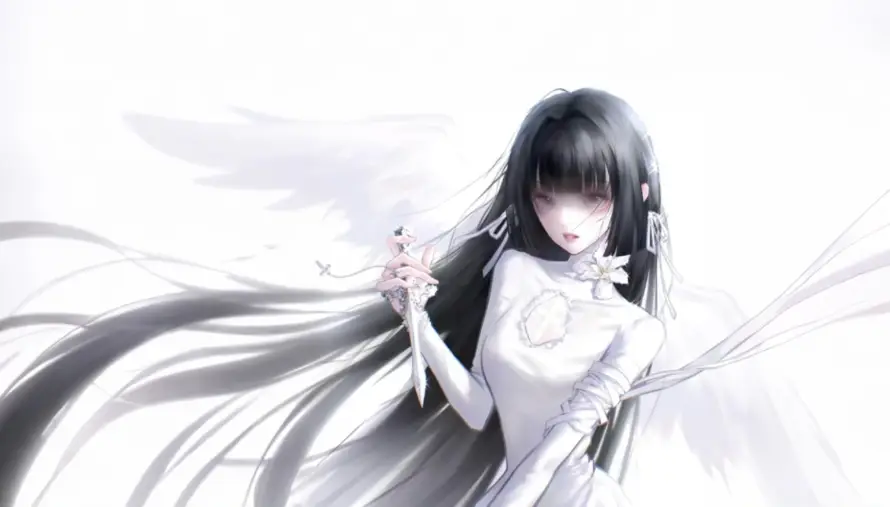 2k冷调壁纸-匕首 - 天使-少女「哲风壁纸」