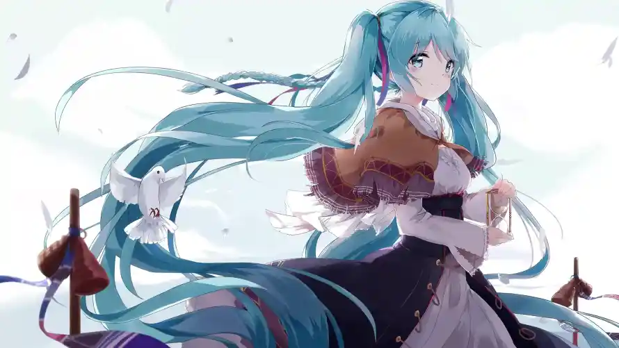 4k少女壁纸-插画 - 日系-白鸽「哲风壁纸」