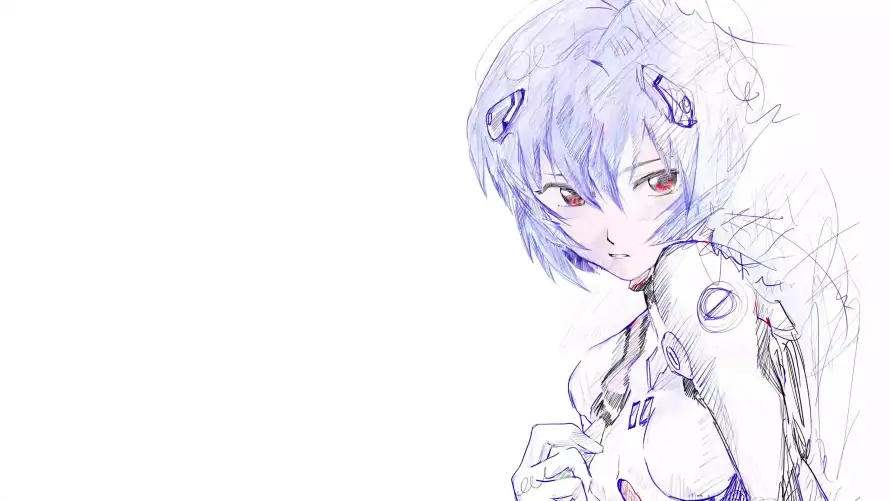 4k手绘壁纸-红瞳 - eva-战斗服「哲风壁纸」
