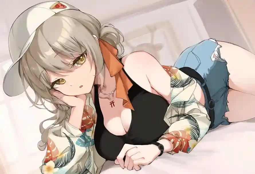 2k夏日壁纸-室内 - 少女-托腮「哲风壁纸」
