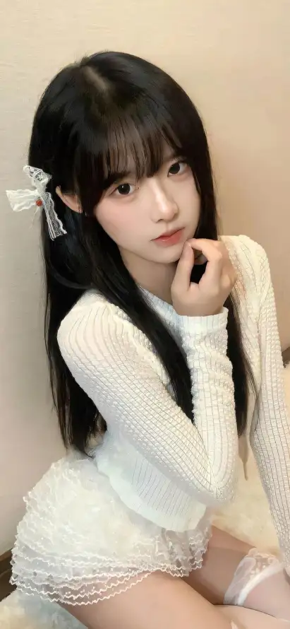 4k少女壁纸 - 居家 - 托腮 - 清纯「哲风壁纸」
