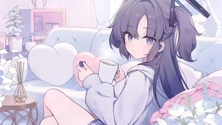 2k卫衣壁纸-客厅 - 少女-居家「哲风壁纸」
