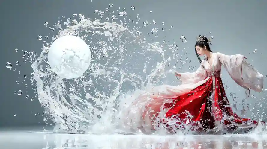 2k发髻壁纸-古风 - 圆月-壁纸「哲风壁纸」