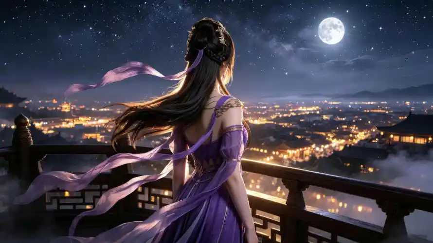 4k古装壁纸-古风 - 壁纸-夜景「哲风壁纸」