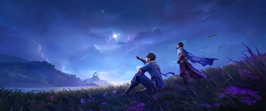 3k壁纸壁纸-夜晚 - 少年-山脉「哲风壁纸」