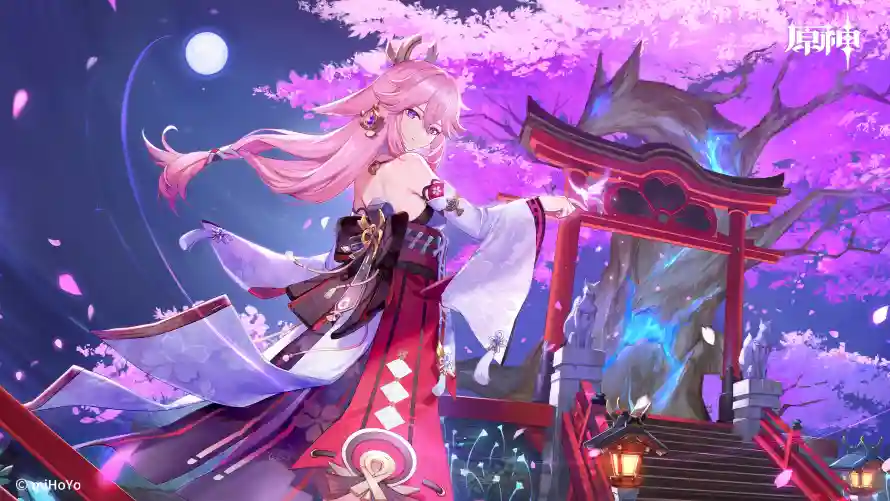 3k12壁纸-原神 - 夜晚-月亮「哲风壁纸」