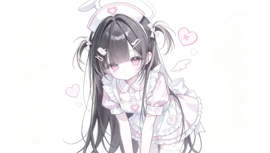 2k发夹壁纸-萌 - 少女-护士「哲风壁纸」