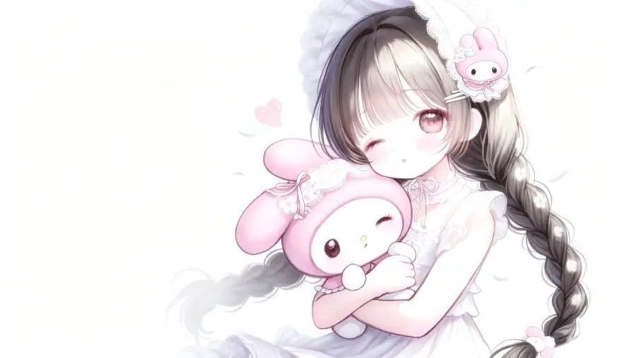 2k可爱壁纸-萌 - 少女-爱心「哲风壁纸」