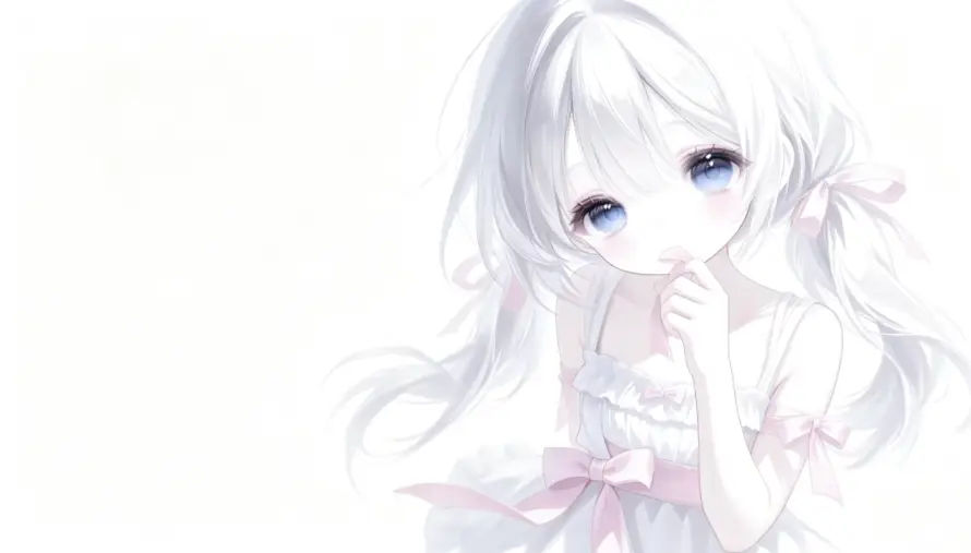 2k少女壁纸-萌 - 日系-白裙「哲风壁纸」