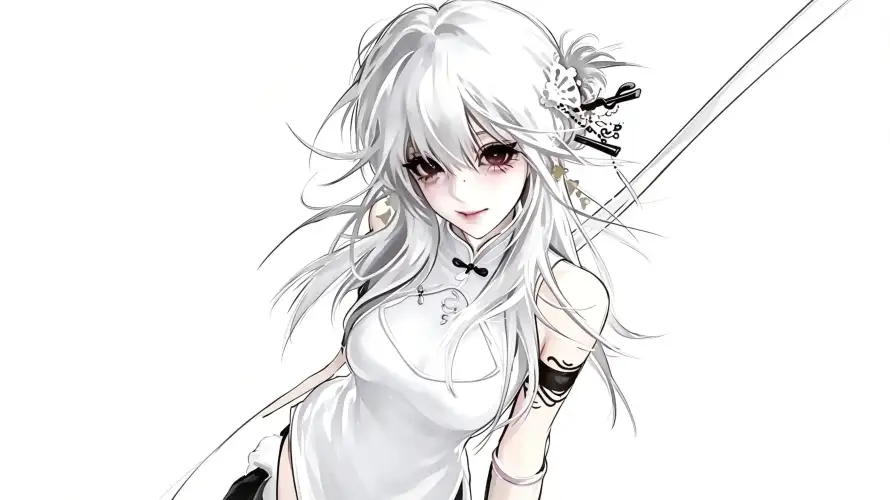 3k发簪壁纸-国风 - 少女-旗袍「哲风壁纸」