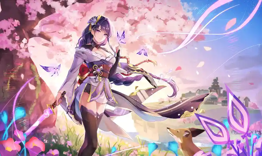 4k77壁纸-原神 - 天空-少女「哲风壁纸」