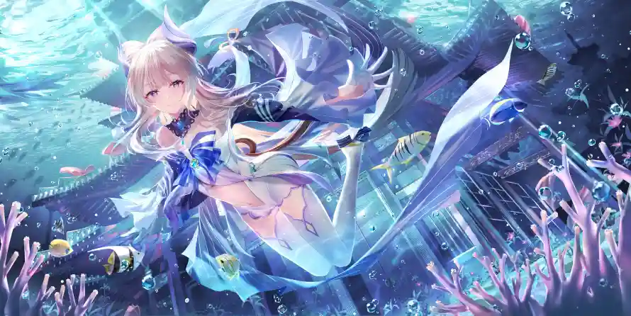 6k31壁纸-鱼 - 原神-少女「哲风壁纸」